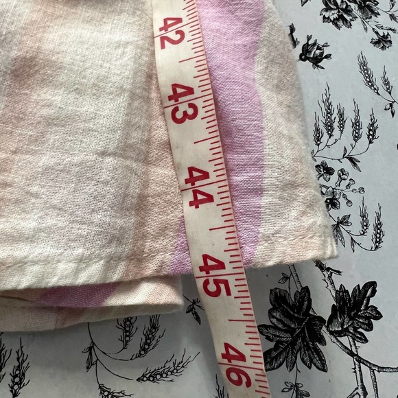 Torrid Linen Cotton Blend Midi Dress Striped Front Button with Pockets, - Picture 7 of 16